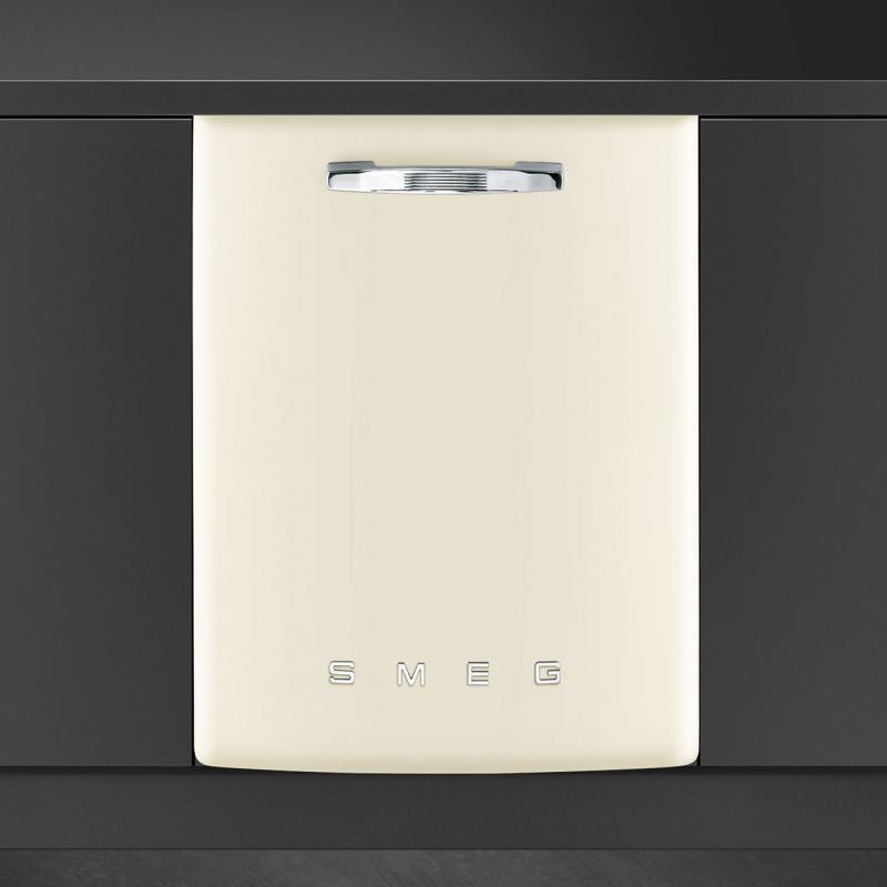 24" SMEG 50's Style Under Counter Built-in Dishwasher in Cream - STU2FABCR2