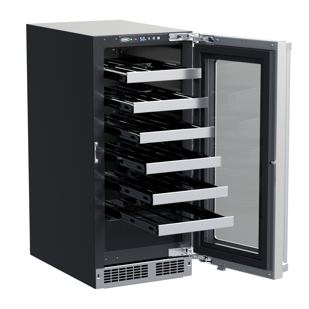 15" Marvel Professional 2.7 Cu. Ft. Built-In Single Zone Wine Refrigerator With Reversible Hinge - MPWC415-SG31A