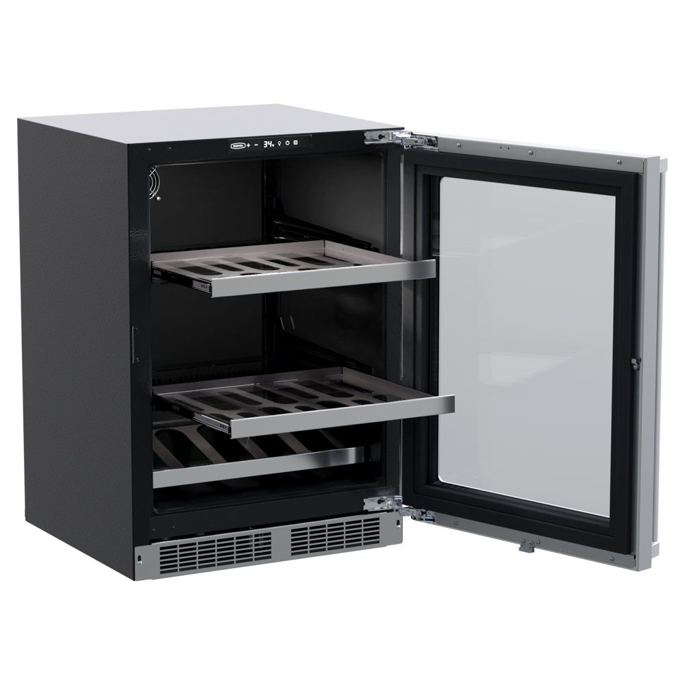 24" Marvel Professional 5.5 Cu. Ft.  Built-In Beverage Center With Reversible Hinge - MPBV424-SG31A