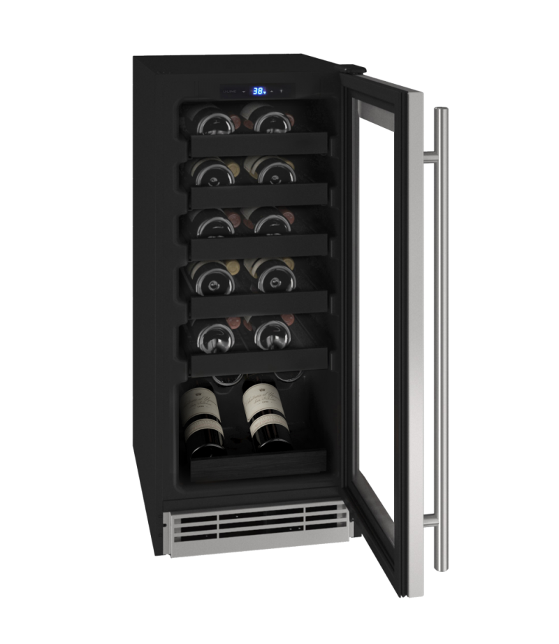 15" U-Line Wine Refrigerator with 3.0 Cu. Ft. Capacity - UHWC115-BG01A