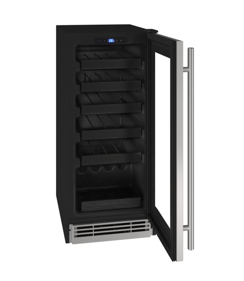15" U-Line Wine Refrigerator with 3.0 Cu. Ft. Capacity - UHWC115-IG01A