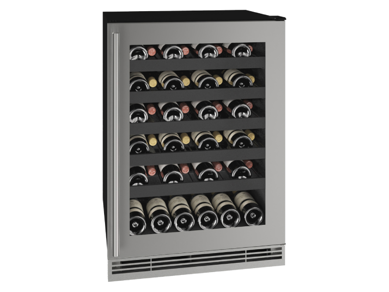 24" U-Line 5.5 Cu. Ft. 1 Class Wine Refrigerator in Stainless Frame - UHWC124-SG01A
