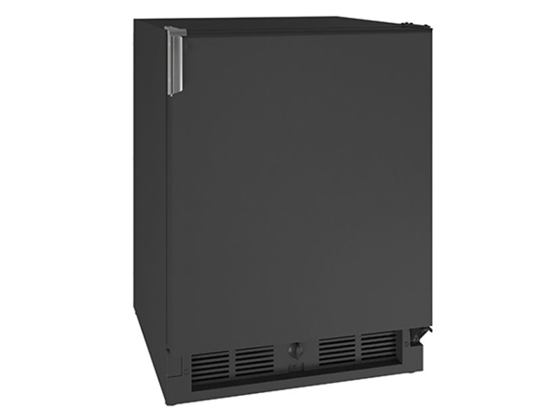 21" U-Line MRI121 2.1 Cu. Ft. Marine 115V Refrigerator/Ice Maker in Black Solid - UMRI121-BS01A
