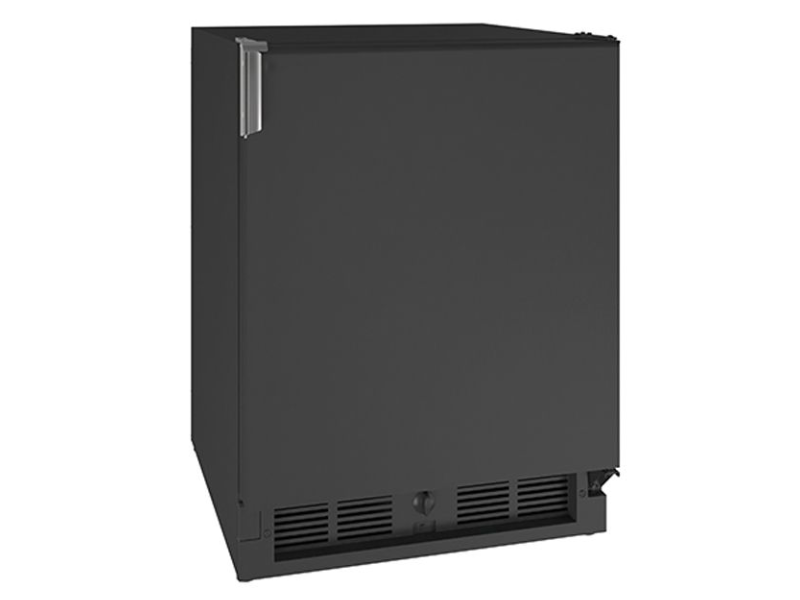 21" U-Line 2.1 Cu. Ft. MRI121  230V Refrigerator/Ice Maker in Black Solid - UMRI121-BS02A