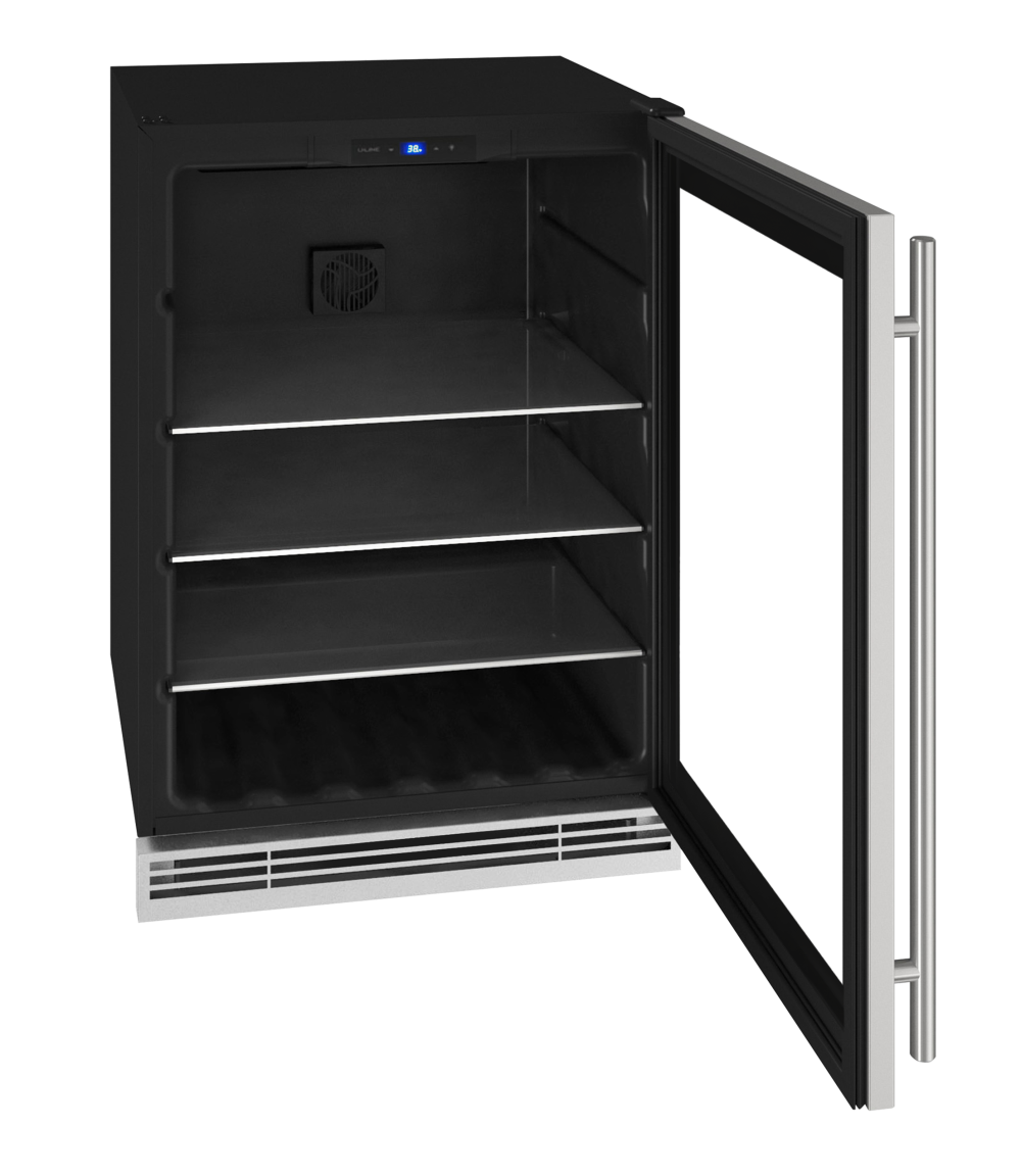 24" U-Line Beverage Center with 5.7 Cu. Ft. Capacity - UHBV024-SG01A
