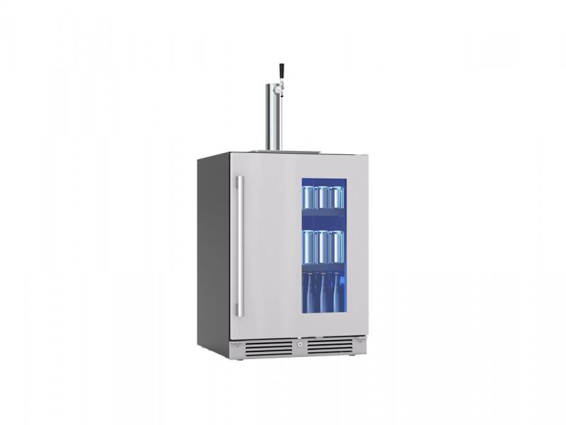 24" Zephyr 6 Cu. Ft. Kegerator and Beverage Cooler - PRKB24C01AG