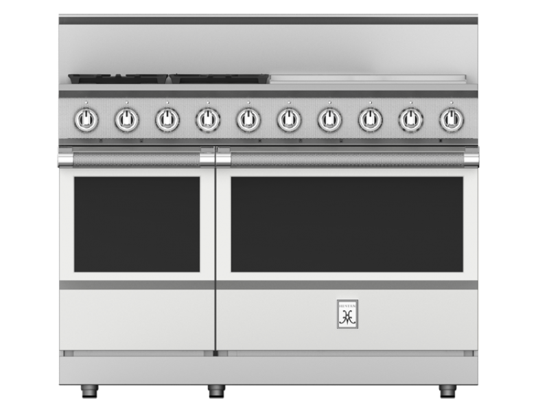 48" Hestan KRG Series Gas Range with 4-Burners -KRG484GD-LP-WH