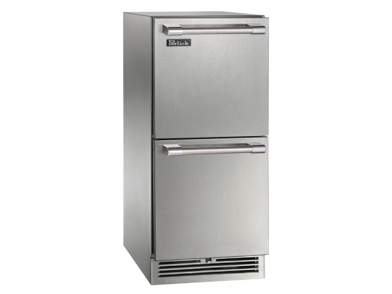 15" Perlick Marine and Coastal Signature Series Refrigerated Stainless Steel Drawers - HP15RM45