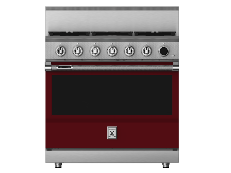 36" Hestan KRDS Series 5-Burner Smart Gas Dual Fuel Range - KRDS365-LP-BG