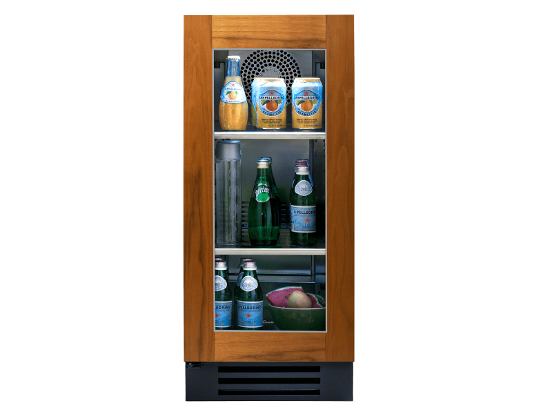 15" True Residential 3.14 Cu. Ft. Overlay Glass Left-Hinge Undercounter Refrigerator - TUR-15-L-OG-C