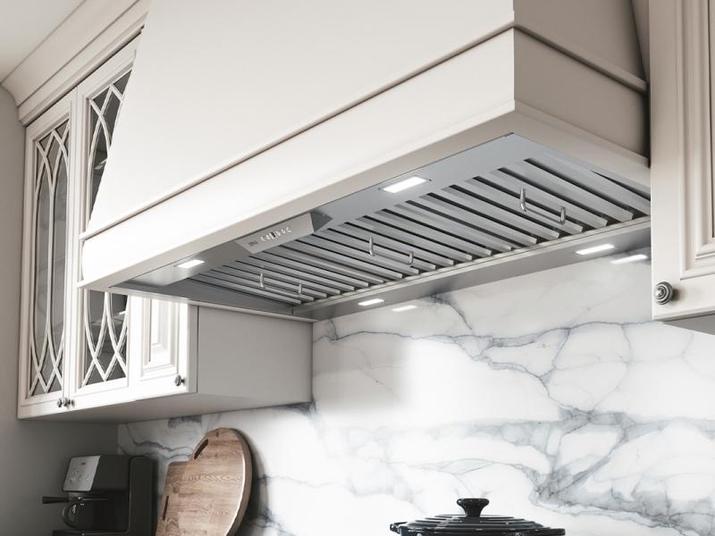 60" Zephyr Monsoon II Insert Range Hood with LumiLight LED Lighting in Stainless Steel - AK9358BS