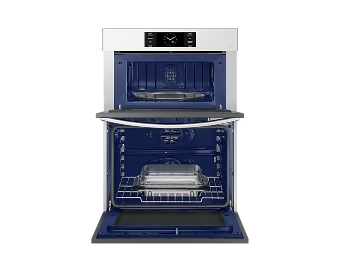 30" Samsung 7.0 Cu. Ft. Bespoke 7 Series Combination Wall Oven in White - NQ70CB700D12AA