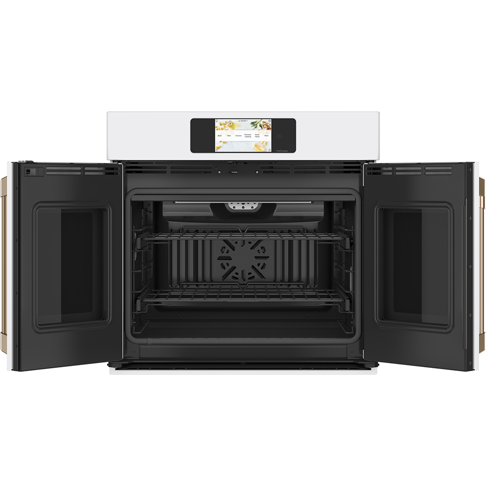 30" Café  Built In French Door Single Convection Wall Oven in Matte White - CTS90FP4NW2