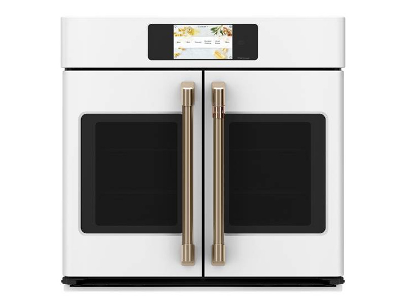 30" Café  Built In French Door Single Convection Wall Oven in Matte White - CTS90FP4NW2