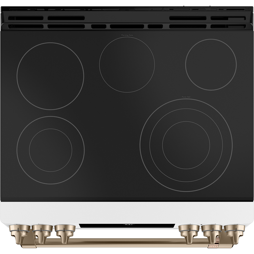 30" Café 5.7 Cu. Ft. Slide In Front Control Radiant and Convection Range with Warming Drawer - CCES700P4MW2