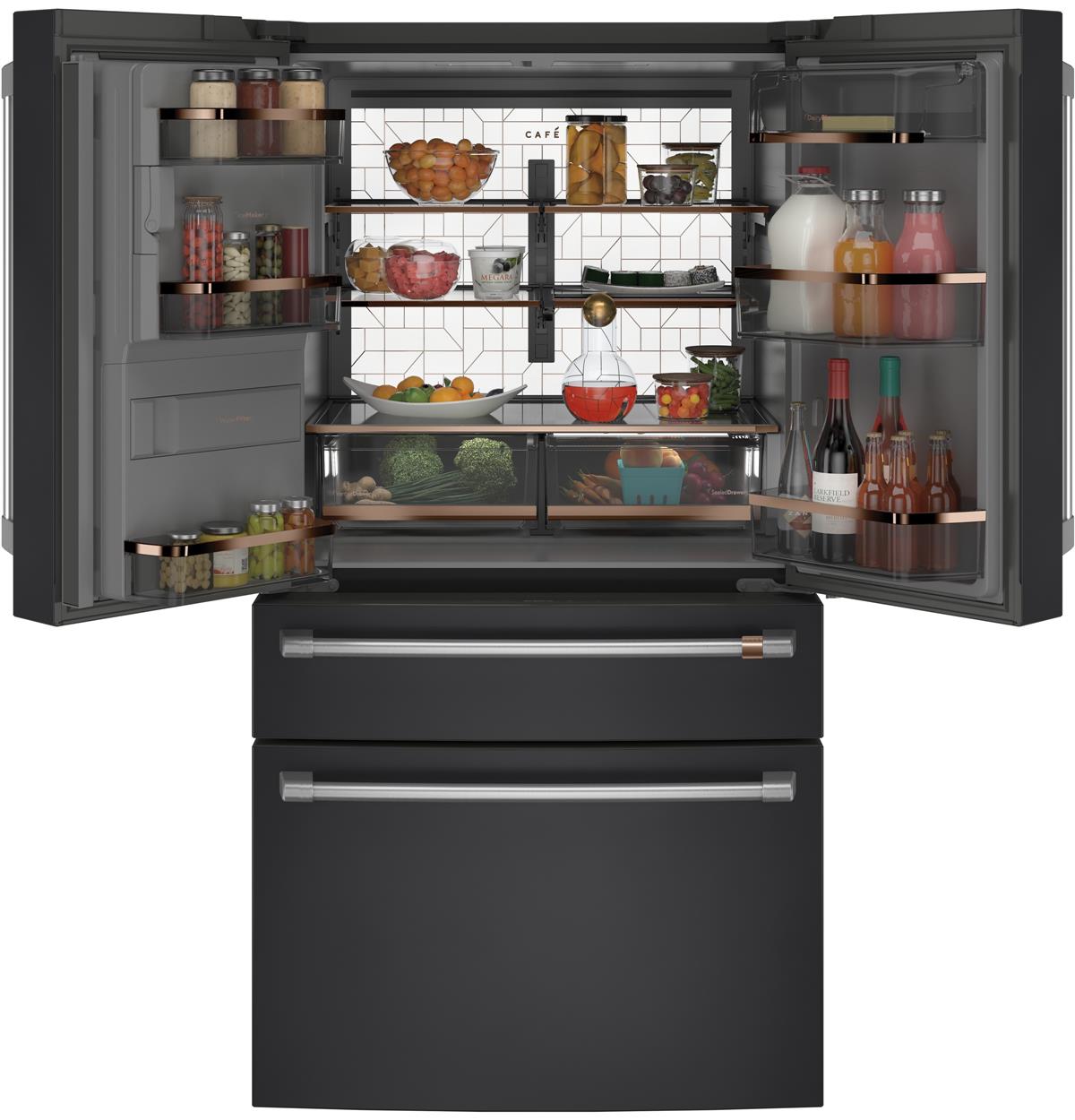 36" Café 27.8 Cu. Ft. Smart 4-Door French-Door Refrigerator - CVE28DP3ND1