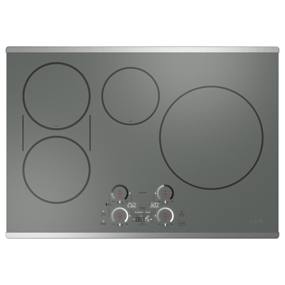 30" Café Built-in Touch Control Induction Cooktop in Stainless Steel - CHP90302TSS
