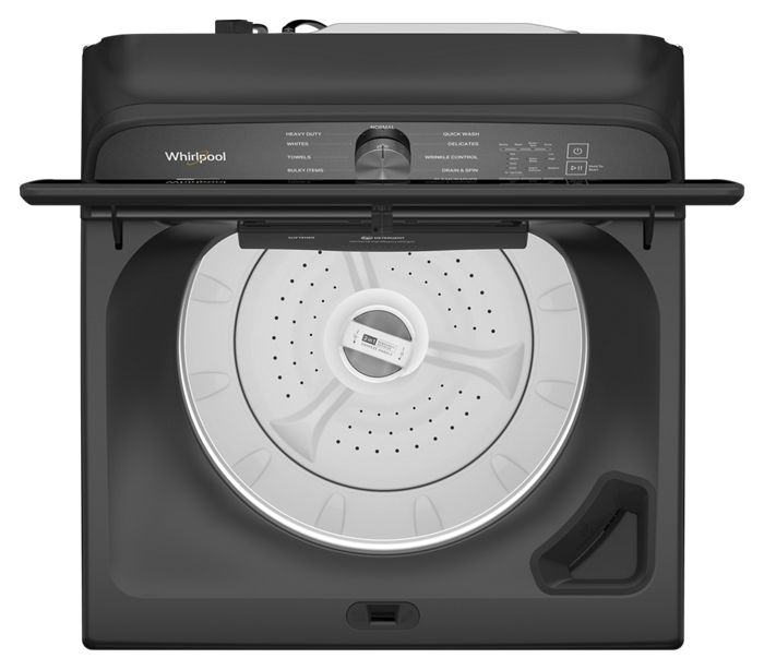 27" Whirpool 6.1 Cu. Ft. Top Load Washer with Removable Agitator in Black - WTW6157PB