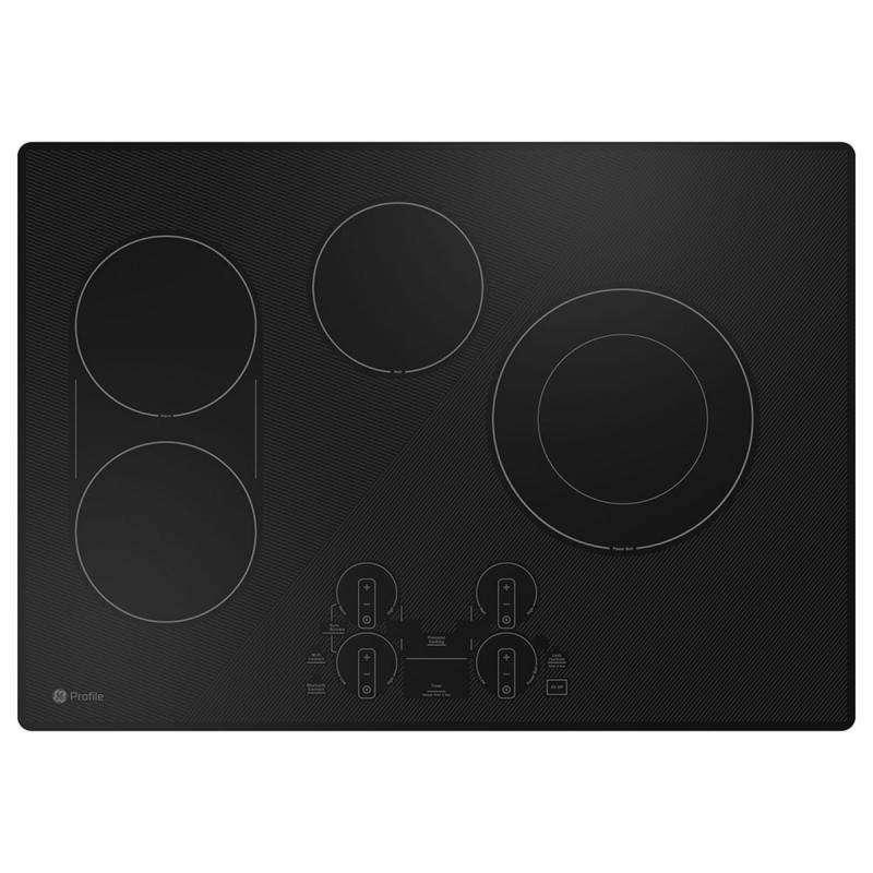 30" GE Profile Built-in Touch Control Electric Cooktop in Black - PEP7030DTBB