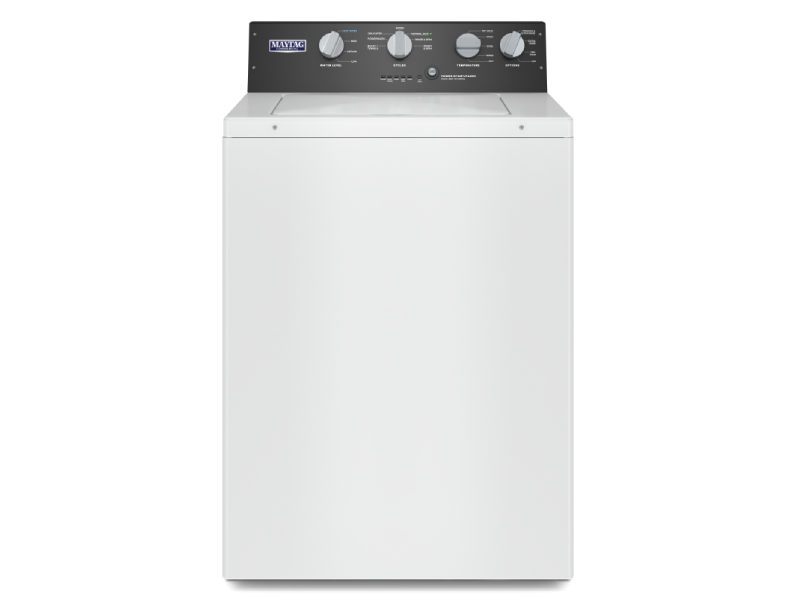 27" Maytag 4.0 Cu. Ft. Commercial-Grade Residential Agitator Washer in White - MVWP586GW