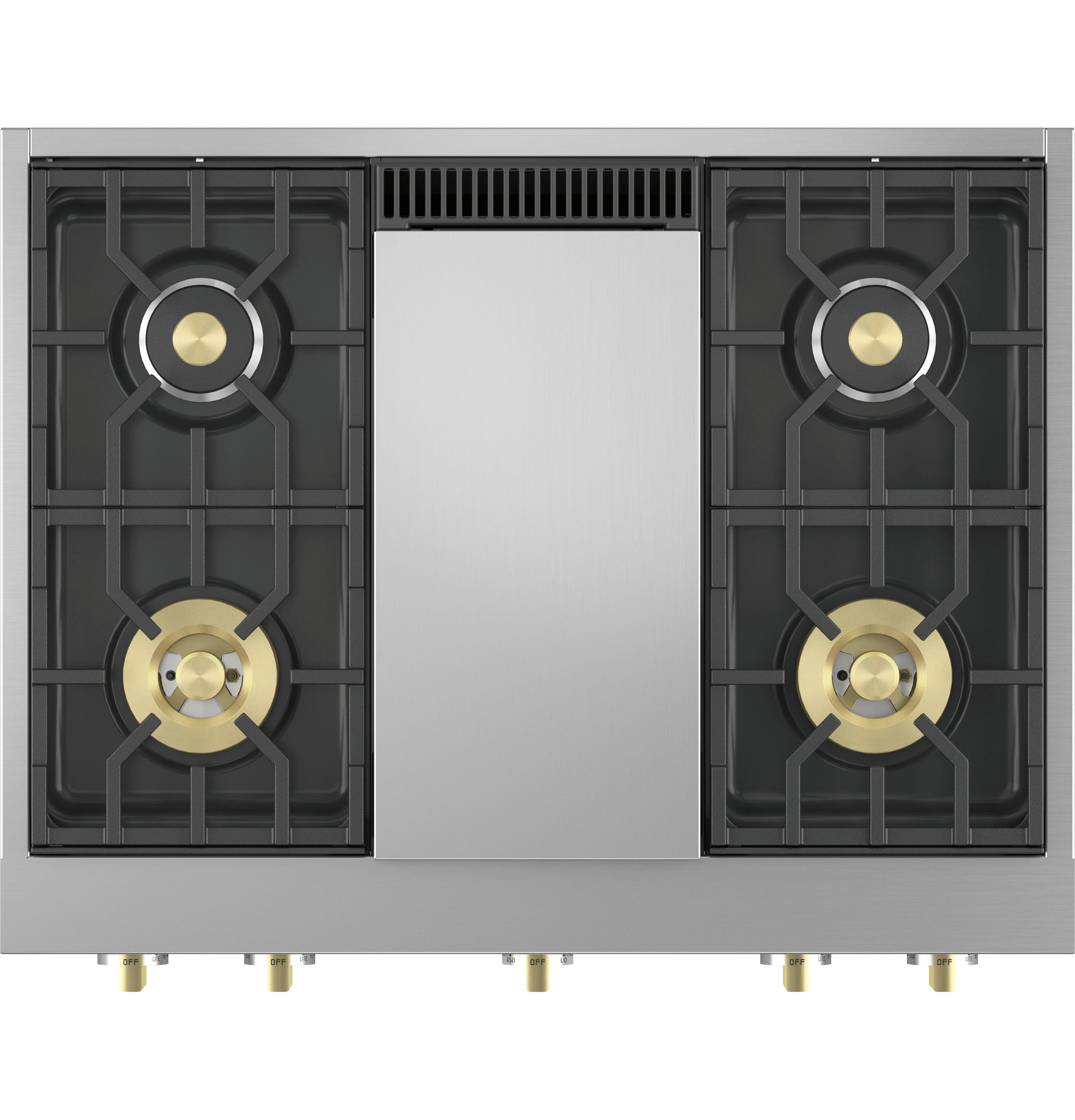 36" Monogram Gas Rangetop With 4 Burners In Stainless Steel - ZGU364NDTSS