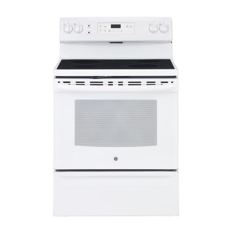 30" GE Electric Freestanding Range Self-Clean with Storage Drawer White - JCB635DKWW