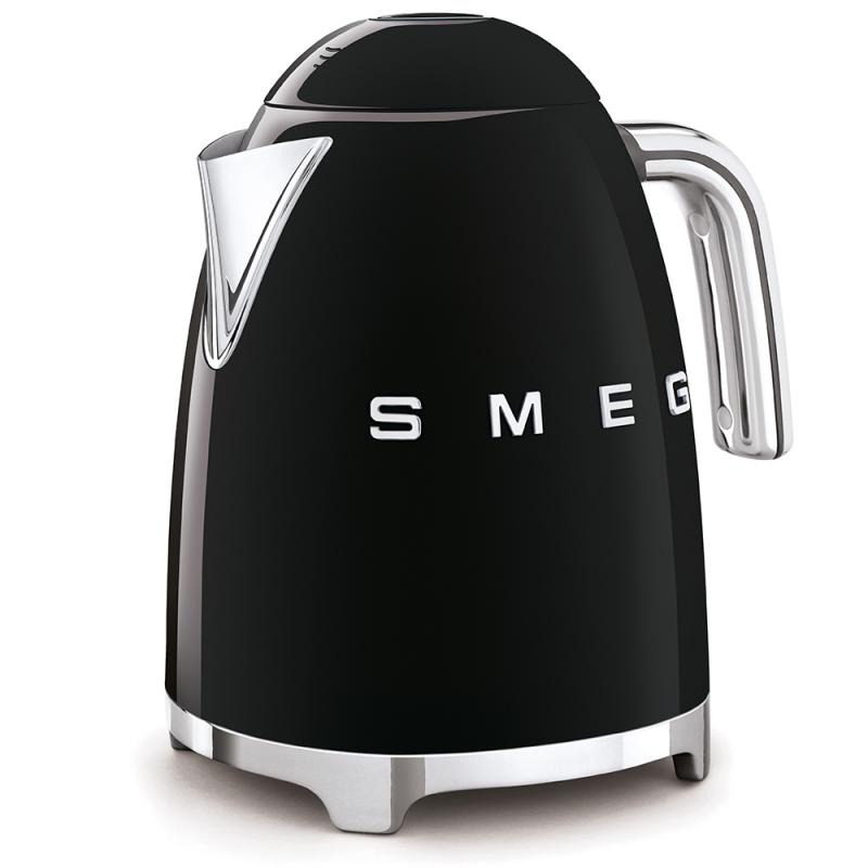 SMEG 50's Style Electric Kettle In Glossy Black - KLF03BLUS