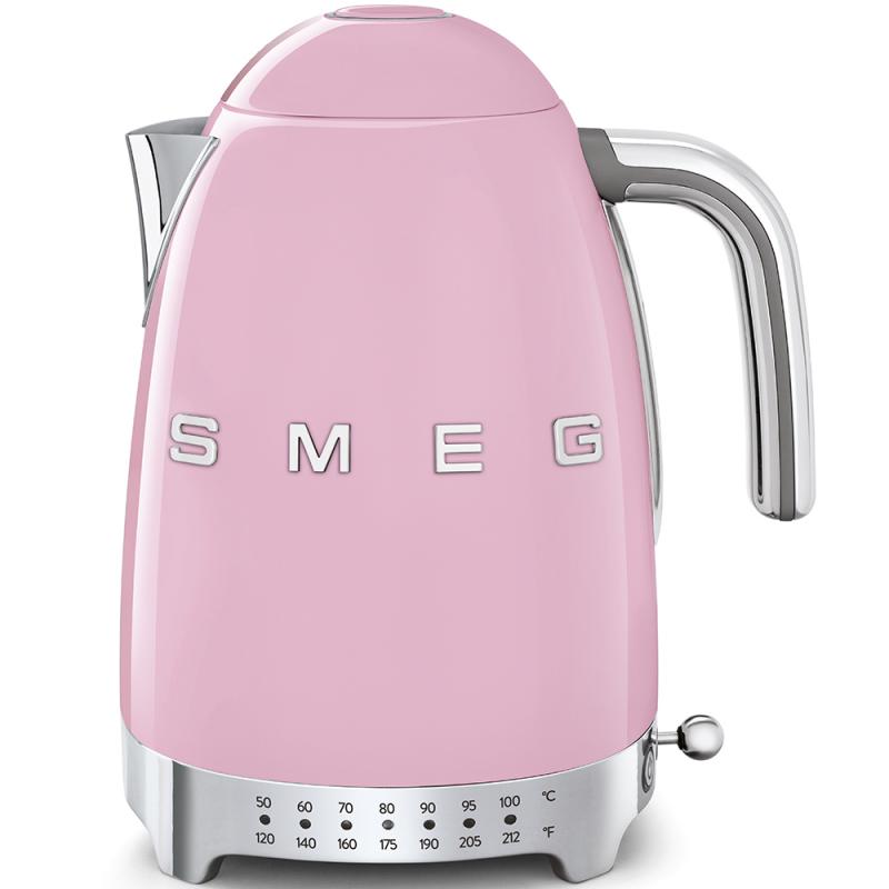 SMEG 50's Style Electric Kettle With Plastic Button In Pink - KLF04PKUS