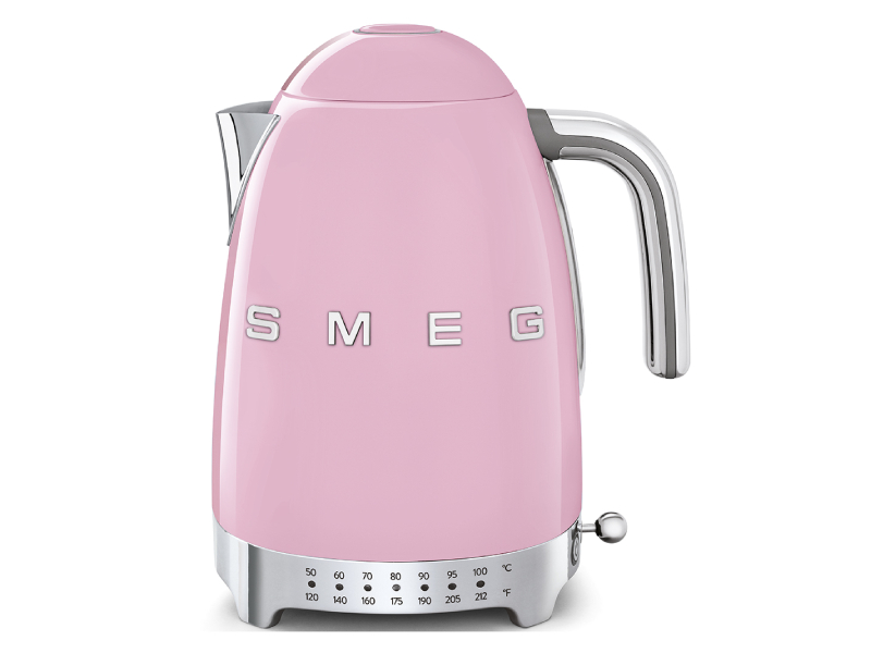 SMEG 50's Style Electric Kettle With Plastic Button In Pink - KLF04PKUS