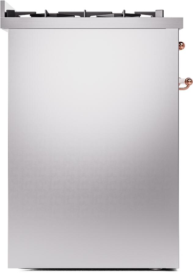 30" ILVE Nostalgie II Dual Fuel Natural Gas Freestanding Range in Stainless Steel with Copper Trim - UP30NMP/SSP NG