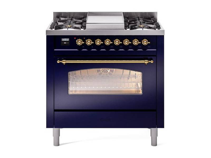36" ILVE Professional Plus II Dual Fuel Liquid Propane Freestanding Range with Chrome Trim - UP36FNMP/MBC LP