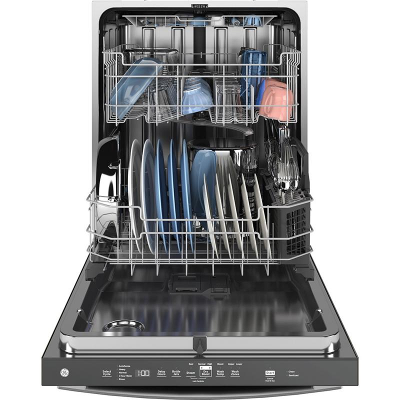 24" GE Top Control Interior Dishwasher with Sanitize Cycle - GDT650SYVFS