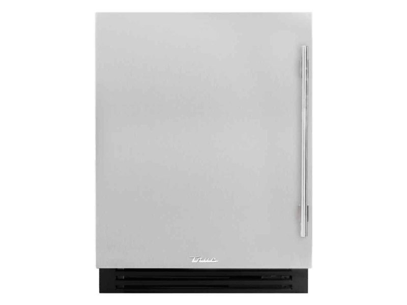 24" True Residential 5 Cu. Ft. Solid Stainless Left-Hinge Undercounter Wine Cabinet - TUWADA-24-LS-A-S