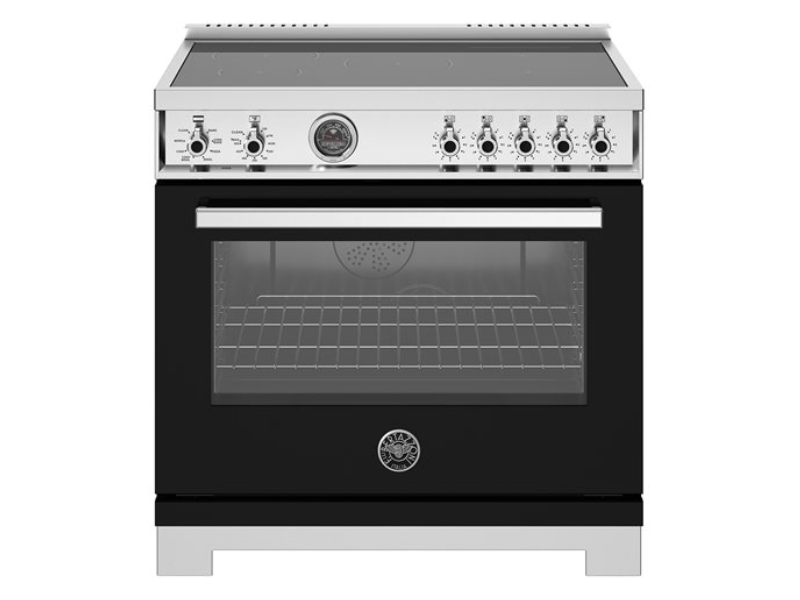 36" Bertazzoni Professional Series Induction Range With 5 Heating Zones In Black - PRO365ICFEPNET