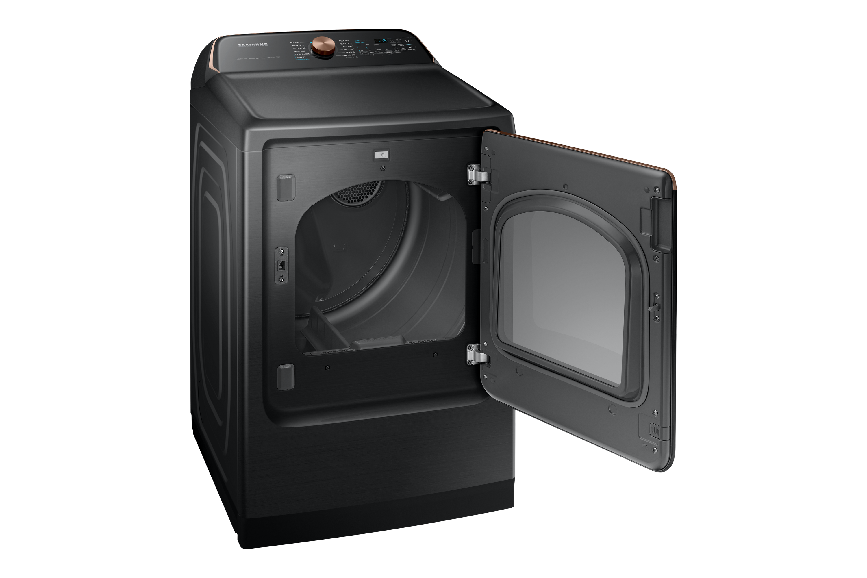 27" Samsung 7.4 Cu. Ft. Smart Electric Dryer with Pet Care Dry in Black Stainless Steel - DVE54CG7550VAC