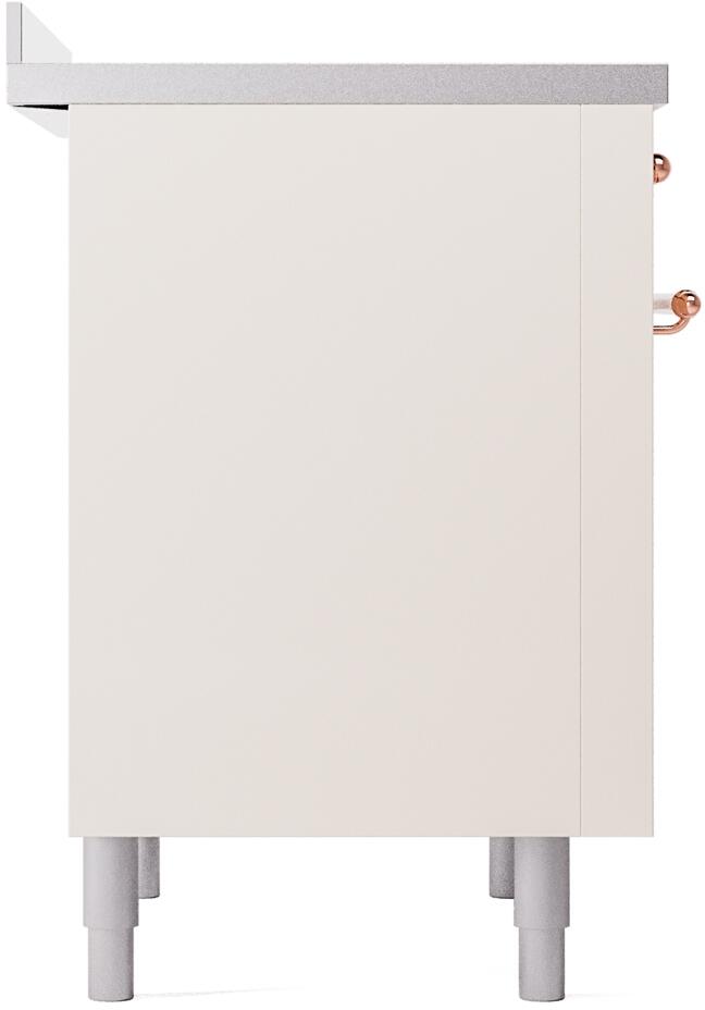 36" ILVE Nostalgie II Electric Freestanding Range in Antique White with Copper Trim - UPI366NMP/AWP