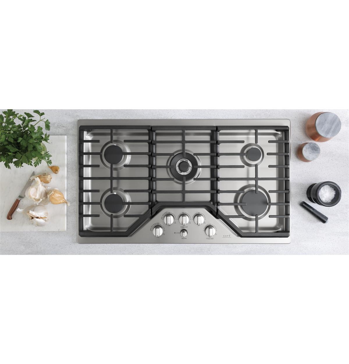 36" Café Built-In Gas Cooktop - CGP95362MS1