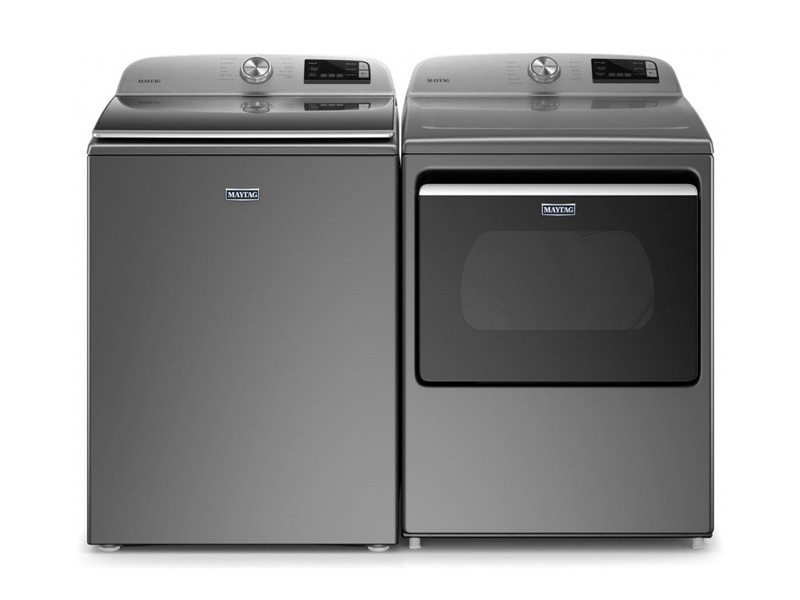 27" Maytag 4.7 Cu. Ft. Top Load Washer And 7.4 Cu. Ft. Dryer With Extra Power And Interior Light - MVW6230HC-MGD6230HC
