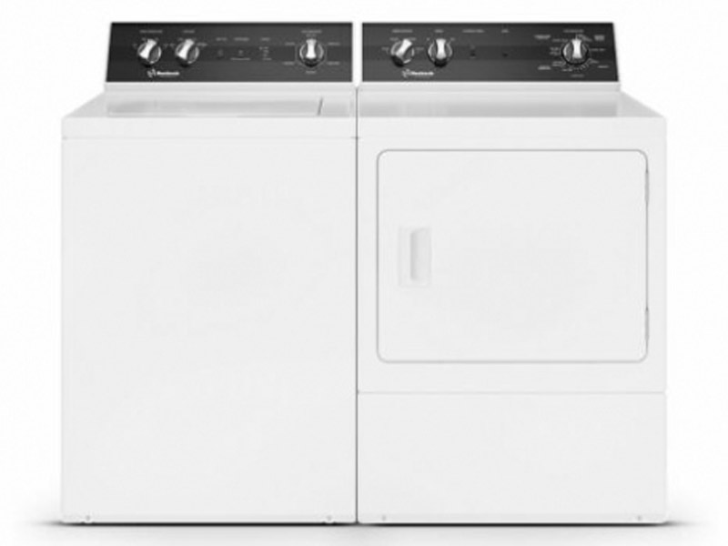 Huebsch 3.2 Cu. Ft. TR5 Ultra-Quiet Top Load Washer and 7.0 Cu. Ft. DR5 Sanitizing Electric Dryer - TR5104WN-DR5103WE