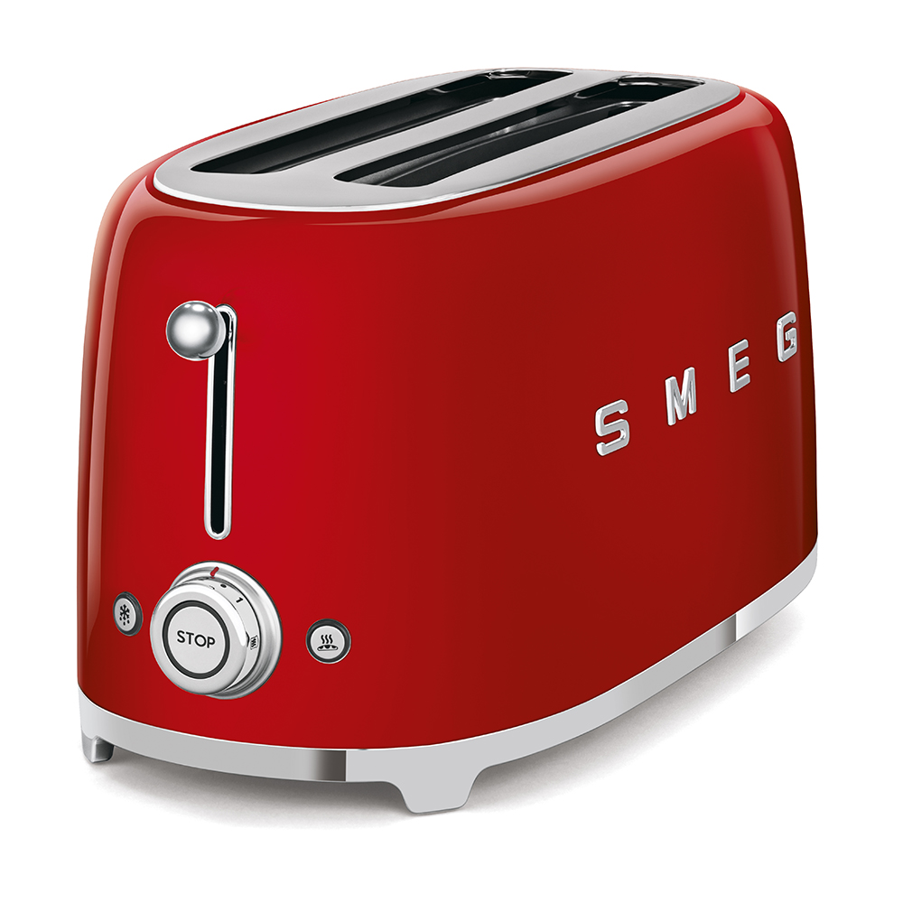 SMEG 50's Retro Style Aesthetic 4x2 Slice Toaster - TSF02RDUS