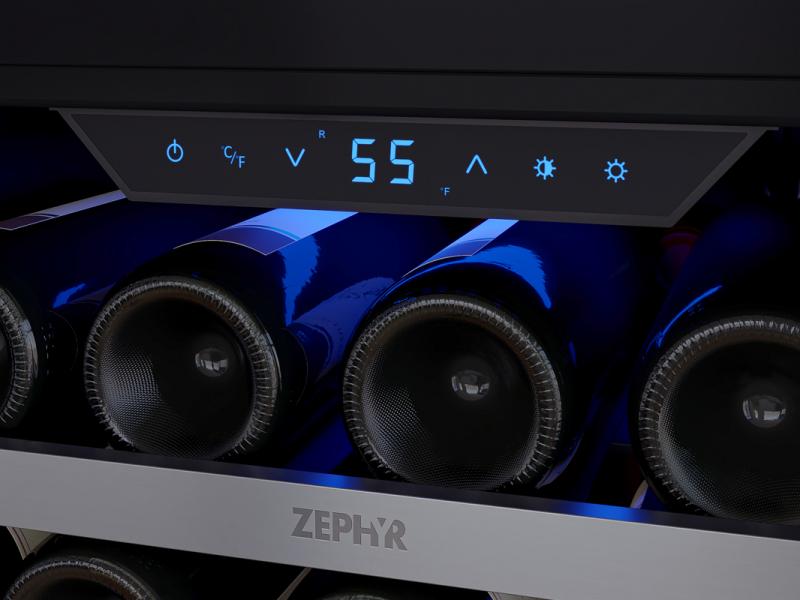 24" Zephyr Full Size Single Zone Wine Cooler - PRW24F01CG