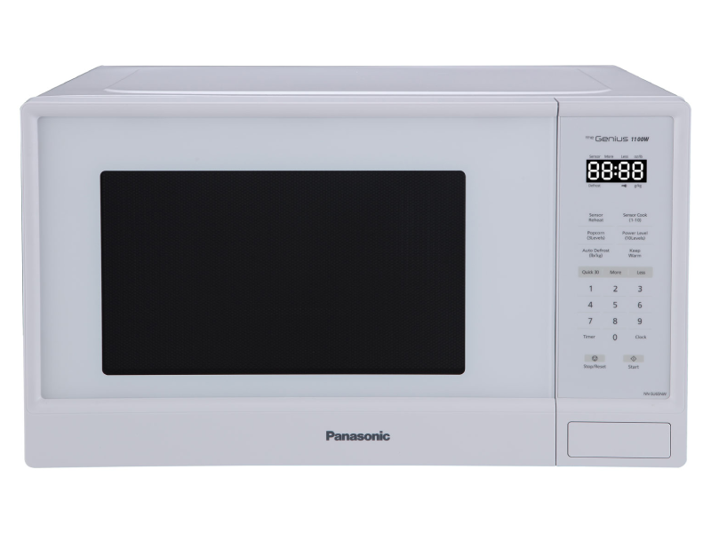 Panasonic Genius 1.3 Cu. Ft. Countertop Microwave in White - NNSU65NW