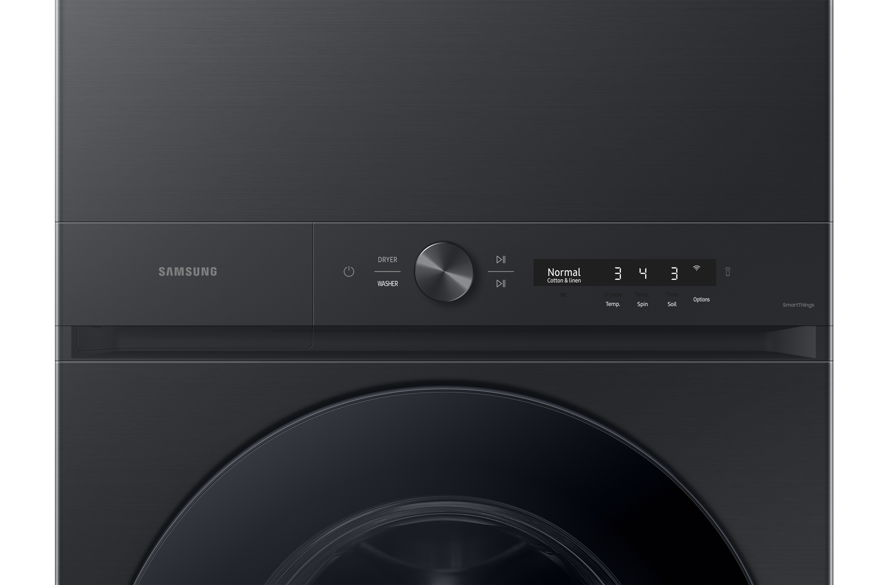 27" Samsung 5.3 Cu. Ft. SmartDial AI Panel Laundry Hub with Auto Dispenser - WH46DBH550EVAC