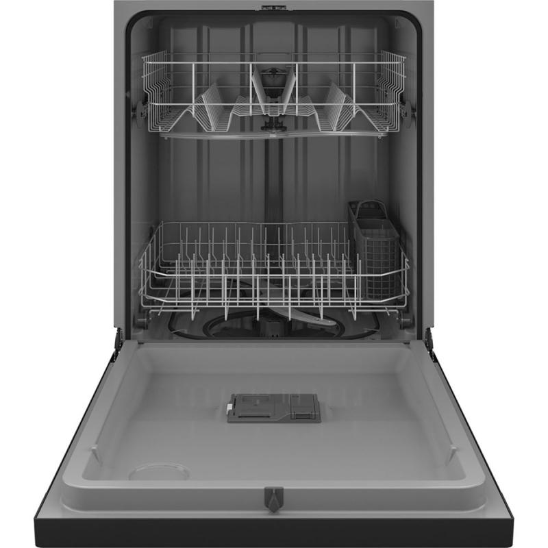 24" GE Built-In Front Control Dishwasher in Black - GDF511PGRBB