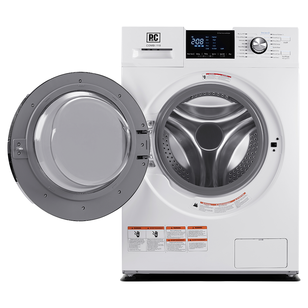 24" Porter & Charles 2.7 Cu. Ft. 2‐in‐1 Front Load Combination Washer/Dryer in White - COMBI-110