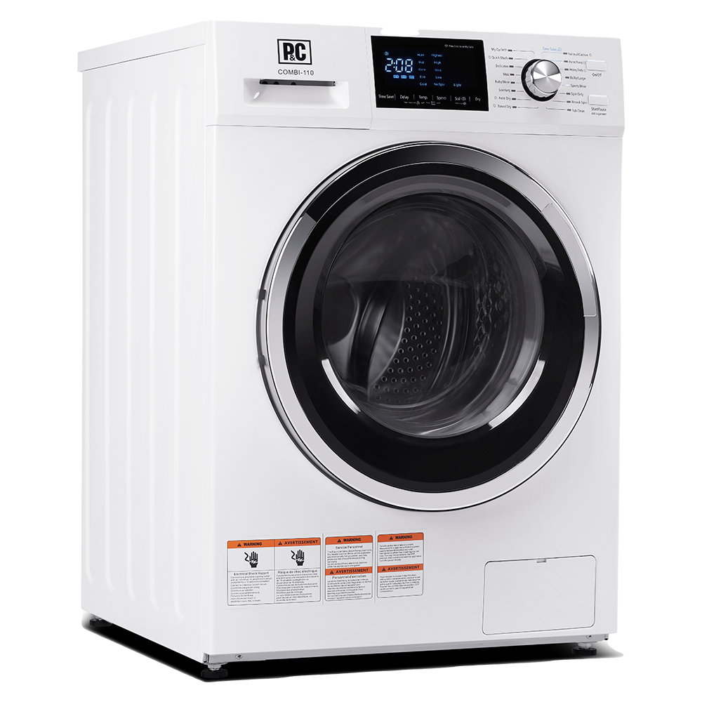 24" Porter & Charles 2.7 Cu. Ft. 2‐in‐1 Front Load Combination Washer/Dryer in White - COMBI-110
