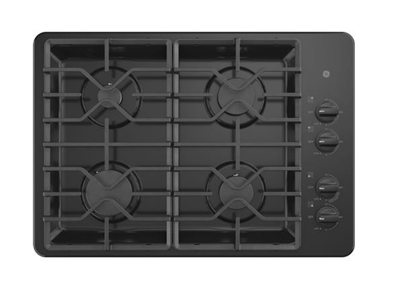 30" GE Built-In Gas Deep Recessed Black Cooktop - JGP3030DLBB