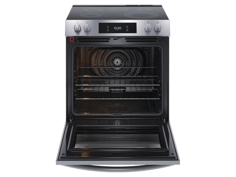30" Frigidaire Gallery 6.2 Cu. Ft. Front Control Electric Range with Total Convection in Stainless Steel - GCFE306CBF