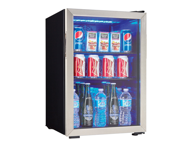 18" Danby 2.6 Cu. Ft. Free-Standing Beverage Center in Stainless Steel - DBC026A1BSSDB