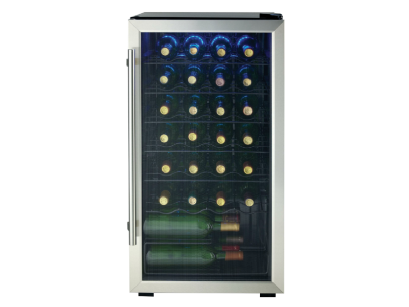 18" Danby 30 Bottle Free-Standing Wine Cooler in Stainless Steel - DWC310BLSDD